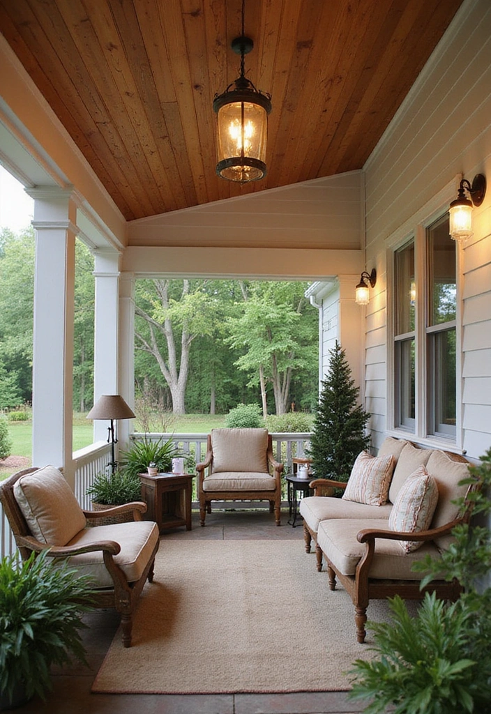 21 Trendy Porch Ceiling Designs That'll Transform Your Outdoor Space! - 4. Shiplap Style