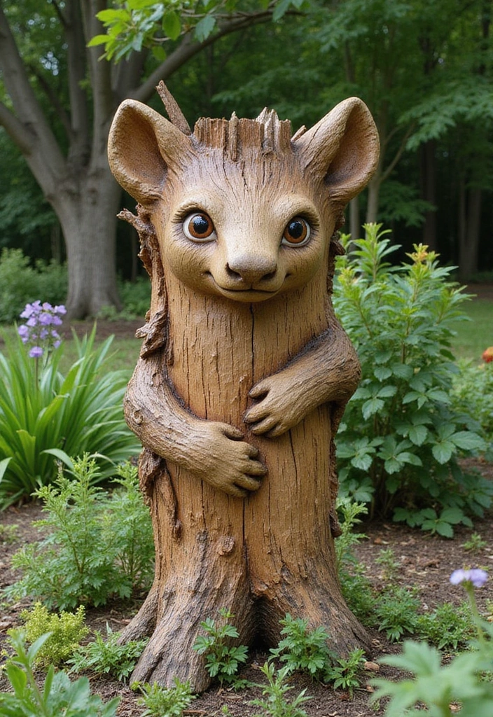 22 Brilliant Tree Stump Landscaping Ideas for a Jaw-Dropping Yard (Wait Until You See #17!) - 8. Stump Sculptures