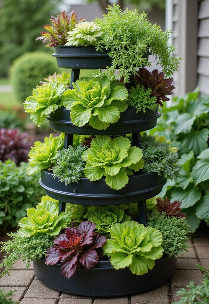 22 Clever Fall Vegetable Garden Ideas for Small Spaces (You Won't Believe How Easy #10 Is!) - 1. Vertical Garden Towers