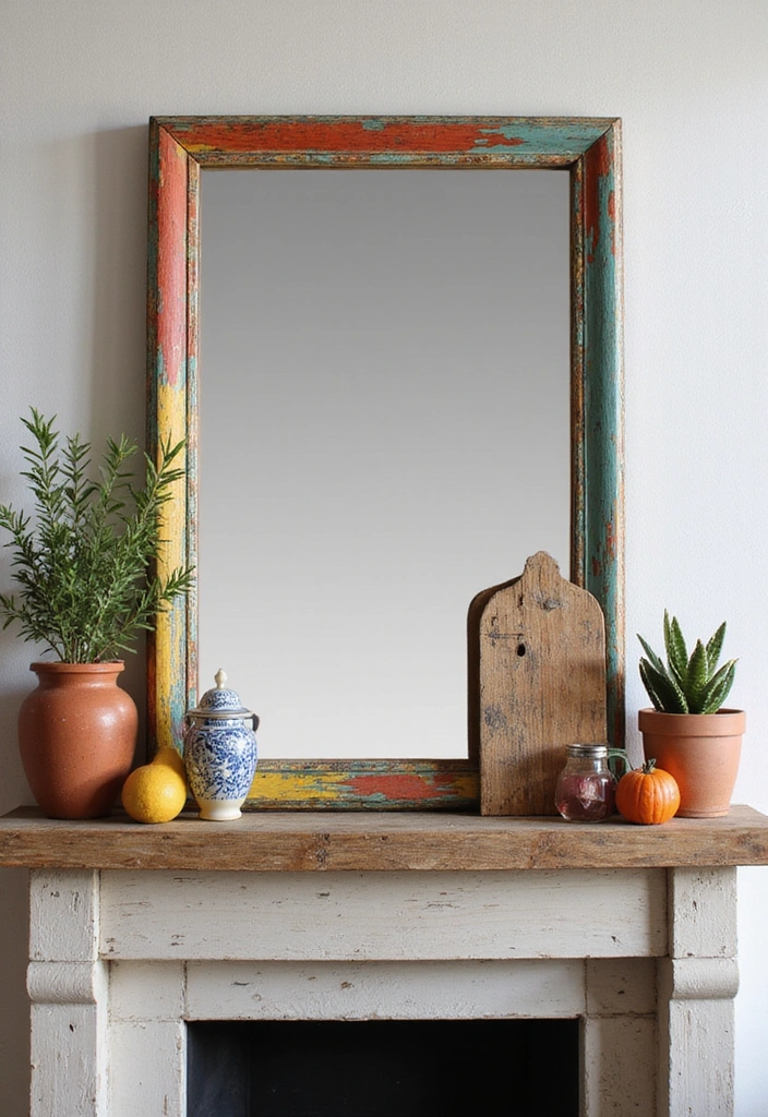 22 Colorful Mantel Decor Ideas That Will Brighten Up Any Room! - 8. Eye-Catching Mirrors