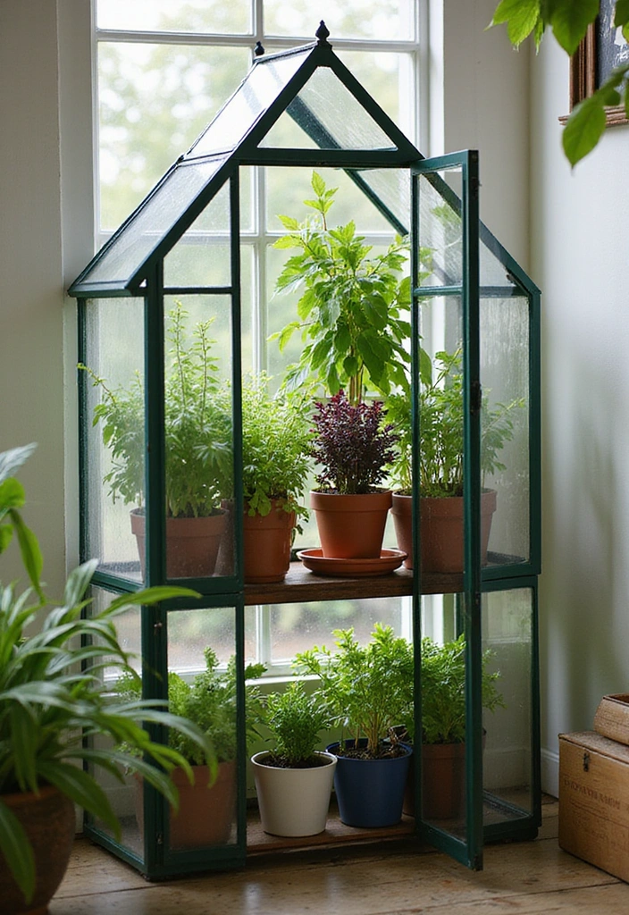 22 Genius Garden Greenhouse Ideas That Will Make Your Plants Thrive Like Never Before! - 1. Mini Greenhouse Shelves for Small Spaces