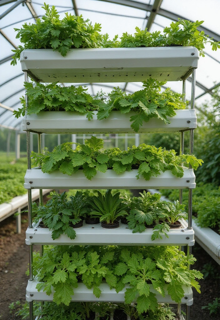 22 Genius Garden Greenhouse Ideas That Will Make Your Plants Thrive Like Never Before! - 9. Vertical Hydroponic Systems