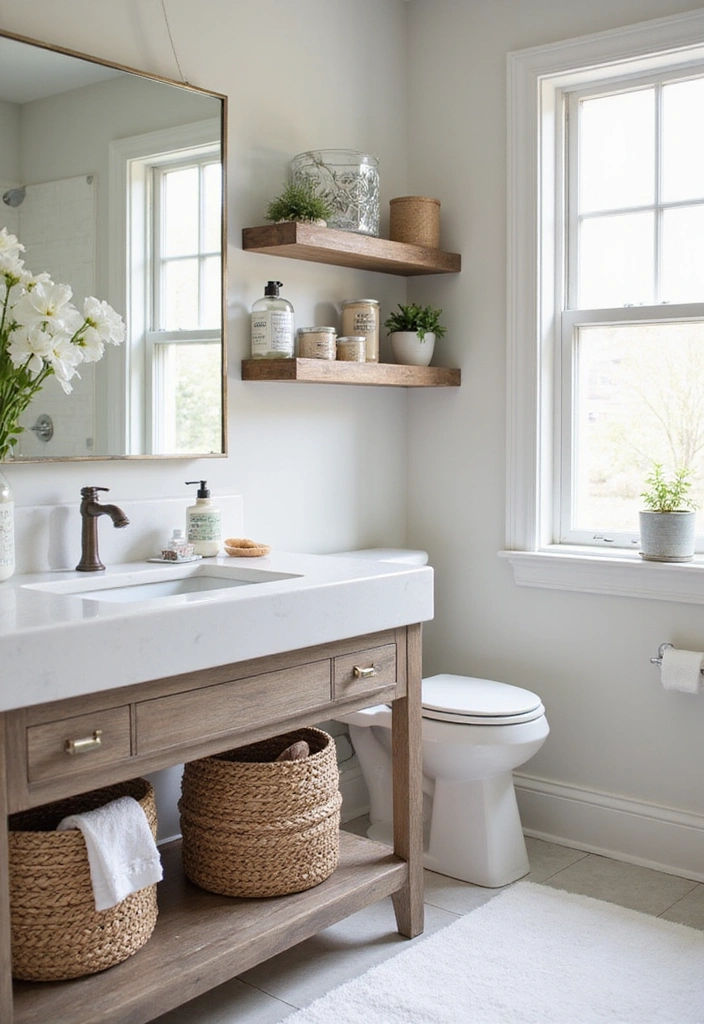 22 Modern Bathroom Ideas That Will Make You Feel Like You’re in a Spa (Don’t Miss #3!) - 11. Elegant Storage Solutions