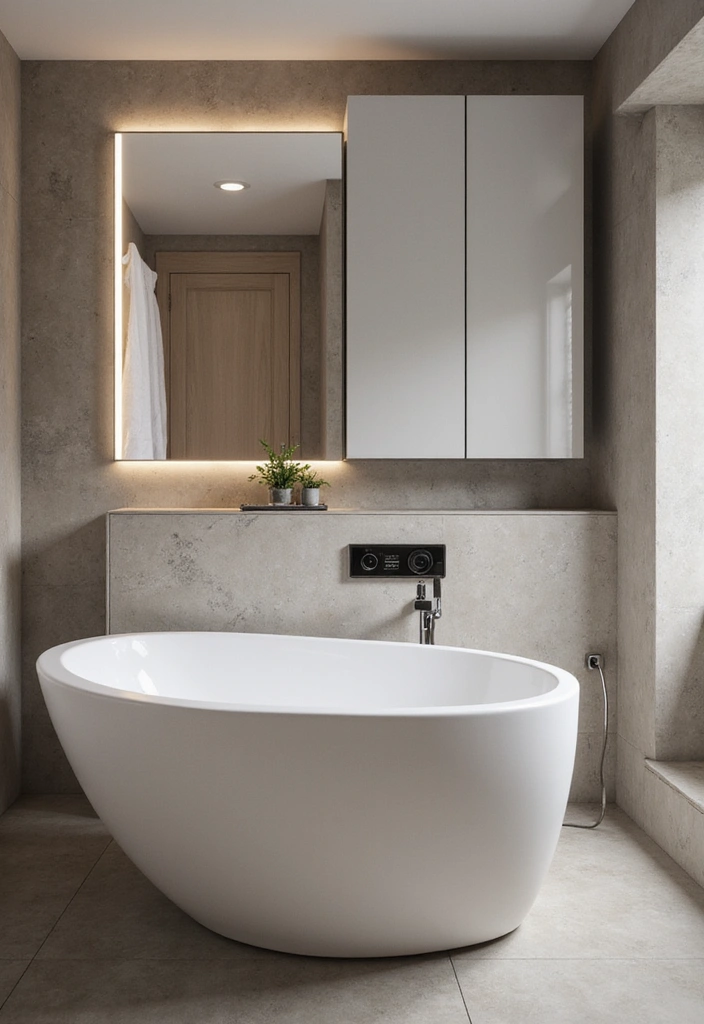 22 Modern Bathroom Ideas That Will Make You Feel Like You’re in a Spa (Don’t Miss #3!) - 14. Smart Technology Integration