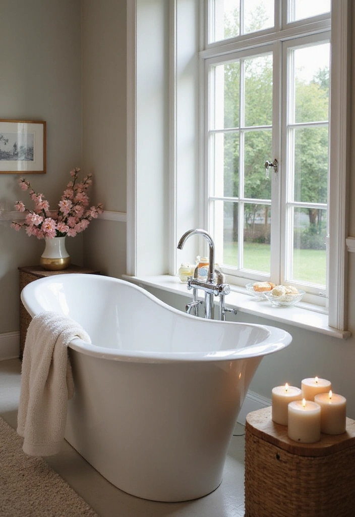22 Modern Bathroom Ideas That Will Make You Feel Like You’re in a Spa (Don’t Miss #3!) - 3. Luxurious Freestanding Bathtub