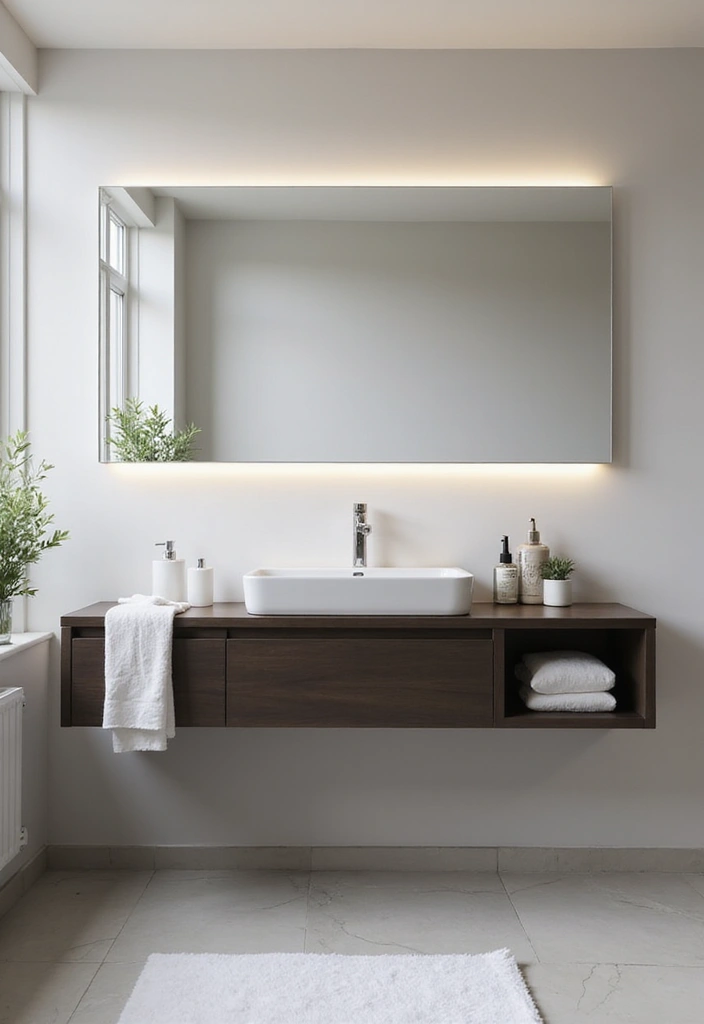 22 Modern Bathroom Ideas That Will Make You Feel Like You’re in a Spa (Don’t Miss #3!) - 6. Sleek Floating Vanities