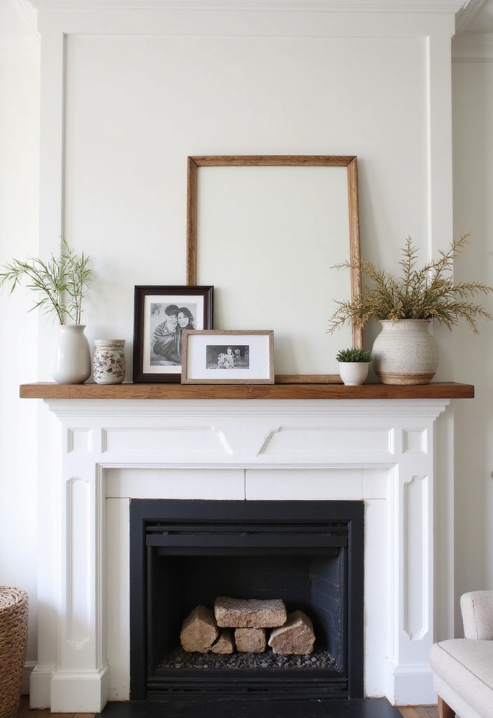 22 Modern Farmhouse Mantel Decor Ideas That Will Leave You Breathless! - 12. Family Keepsakes