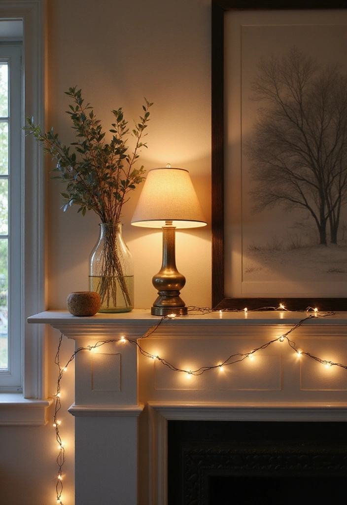 22 Modern Farmhouse Mantel Decor Ideas That Will Leave You Breathless! - 15. Elegant Lighting