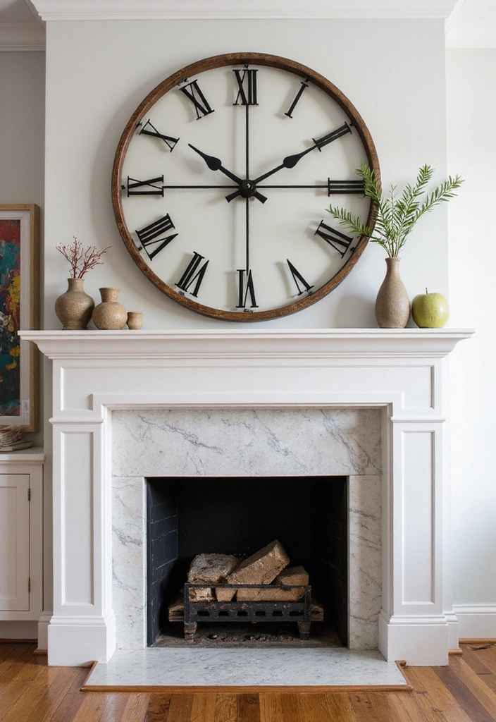 22 Modern Farmhouse Mantel Decor Ideas That Will Leave You Breathless! - 16. Bold Statement Pieces