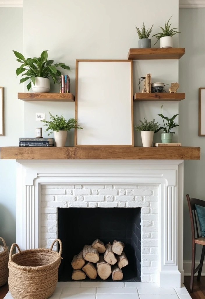22 Modern Farmhouse Mantel Decor Ideas That Will Leave You Breathless! - 18. Creative Display Shelves