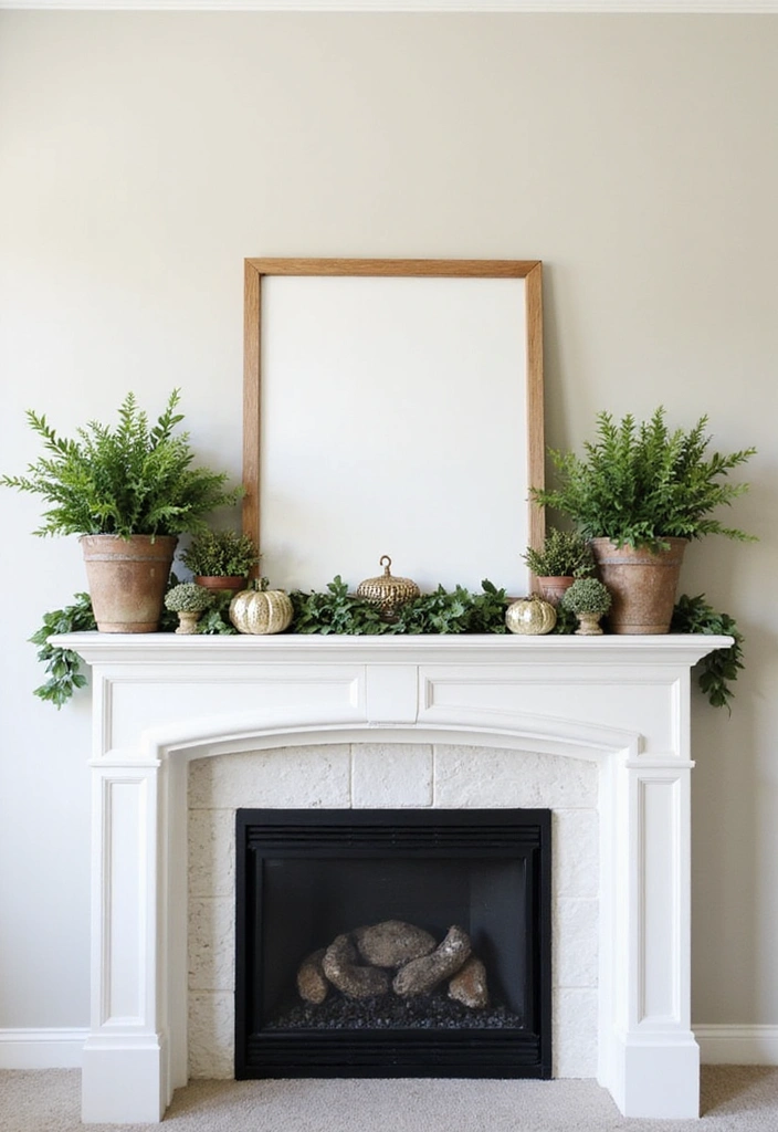 22 Modern Farmhouse Mantel Decor Ideas That Will Leave You Breathless! - 2. Greenery Galore