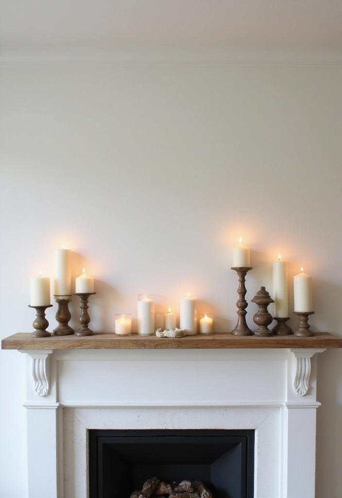 22 Modern Farmhouse Mantel Decor Ideas That Will Leave You Breathless! - 6. Cozy Candle Displays