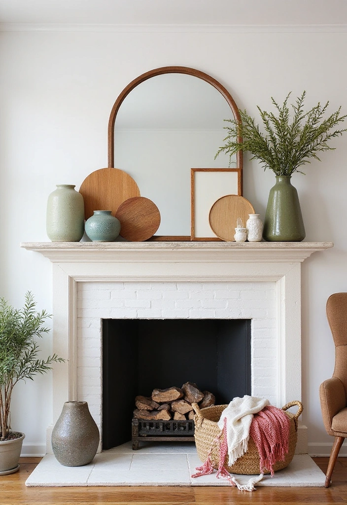 22 Modern Farmhouse Mantel Decor Ideas That Will Leave You Breathless! - 9. Colorful Accents