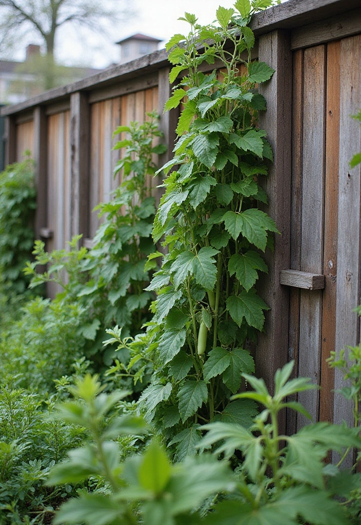 22 Urban Fall Vegetable Garden Ideas for City Dwellers (You’ll Want to Start Right Now!) - 14. Utilizing Fences and Walls