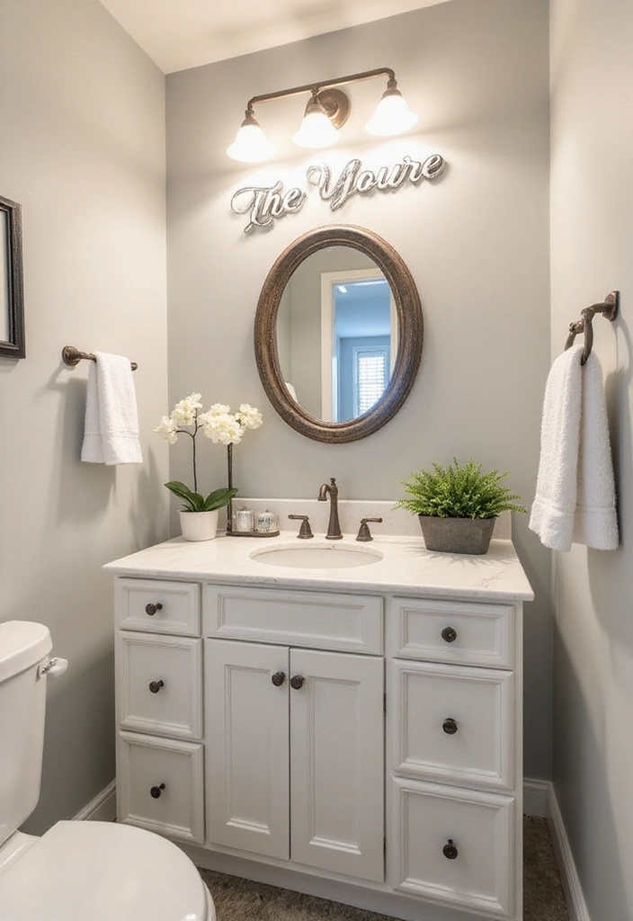 25 Bathroom Sign Ideas That Will Transform Your Space (You Won't Believe #7!) - 10. Custom Name Signs