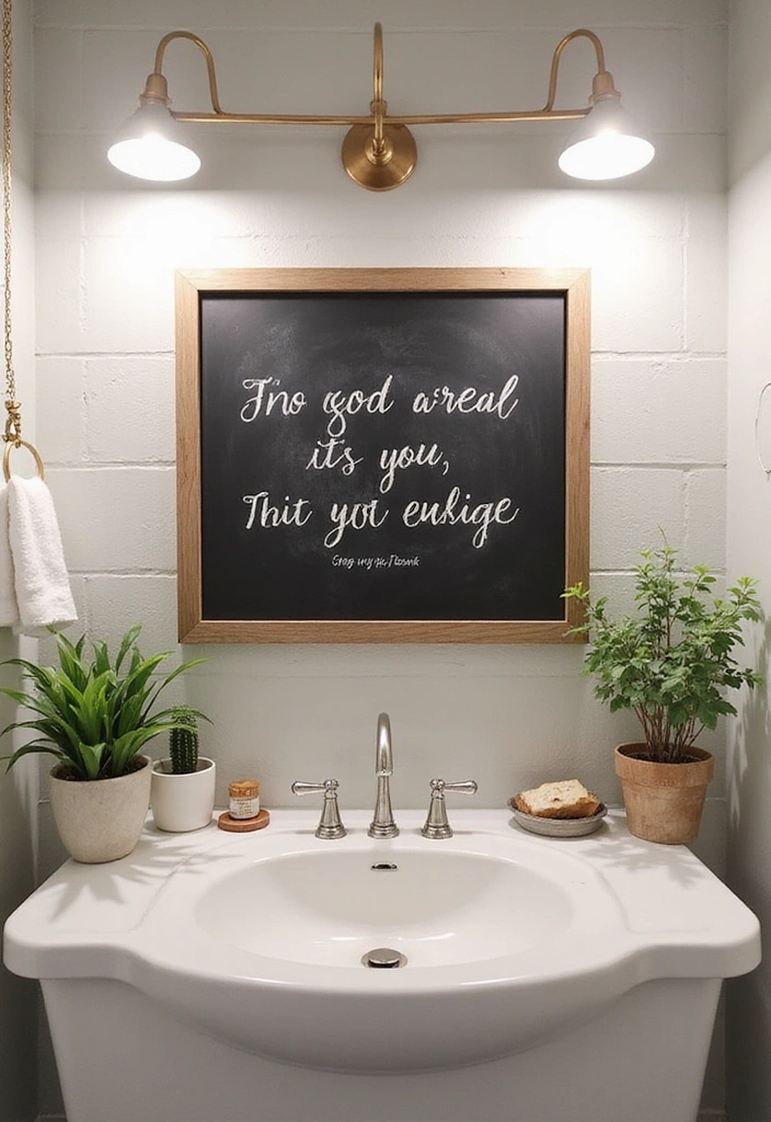 25 Bathroom Sign Ideas That Will Transform Your Space (You Won't Believe #7!) - 12. Chalkboard Signs