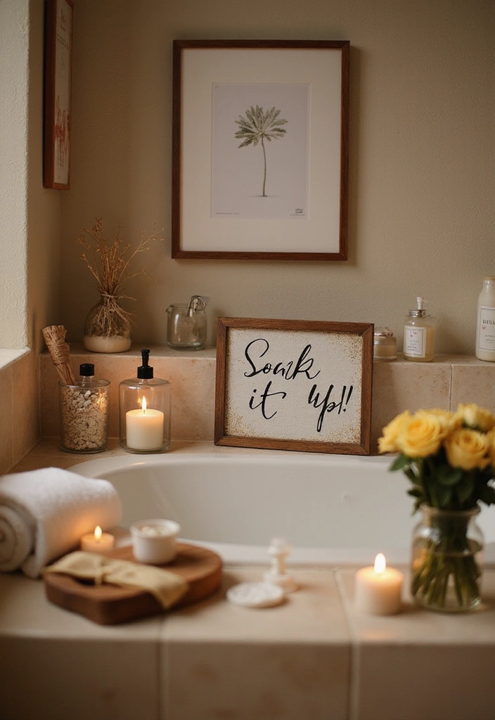 25 Bathroom Sign Ideas That Will Transform Your Space (You Won't Believe #7!) - 15. Shower or Bath Signs