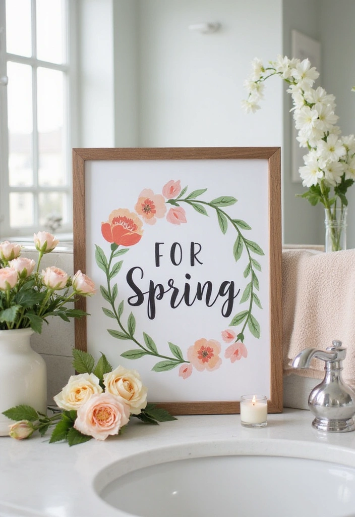 25 Bathroom Sign Ideas That Will Transform Your Space (You Won't Believe #7!) - 18. Seasonal Decor Signs