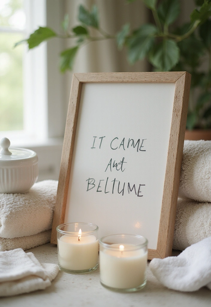 25 Bathroom Sign Ideas That Will Transform Your Space (You Won't Believe #7!) - 19. Spa-Inspired Signs