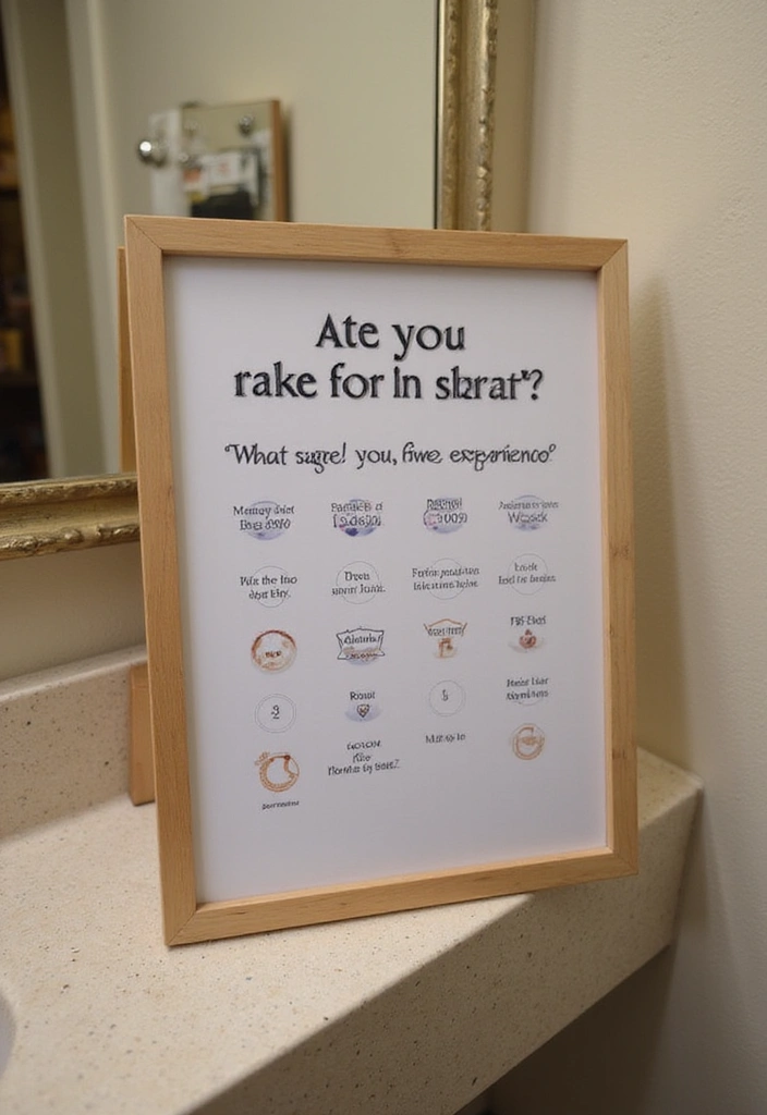 25 Bathroom Sign Ideas That Will Transform Your Space (You Won't Believe #7!) - 20. Interactive Signs