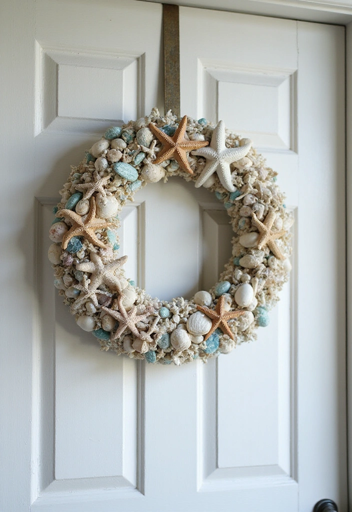 25 DIY Beach Themed Decor Projects for a Stunning Living Room Makeover! - 15. Beachy Wreaths