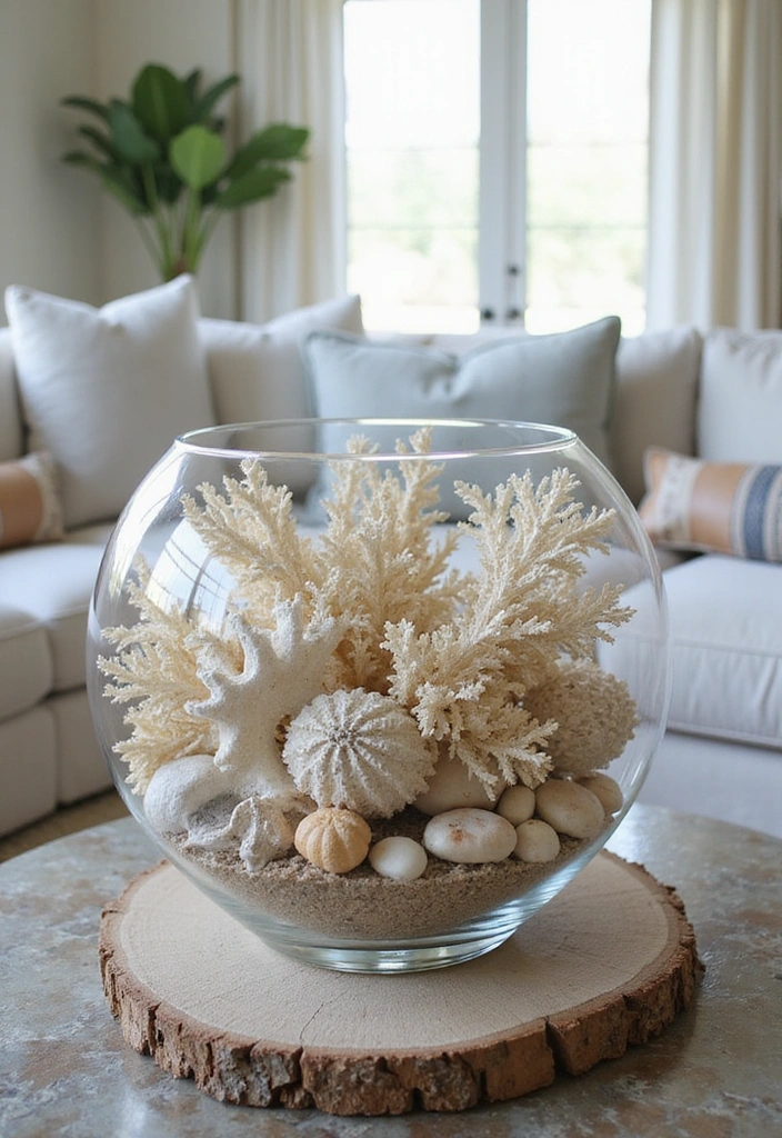 25 DIY Beach Themed Decor Projects for a Stunning Living Room Makeover! - 18. Coral Reef Display