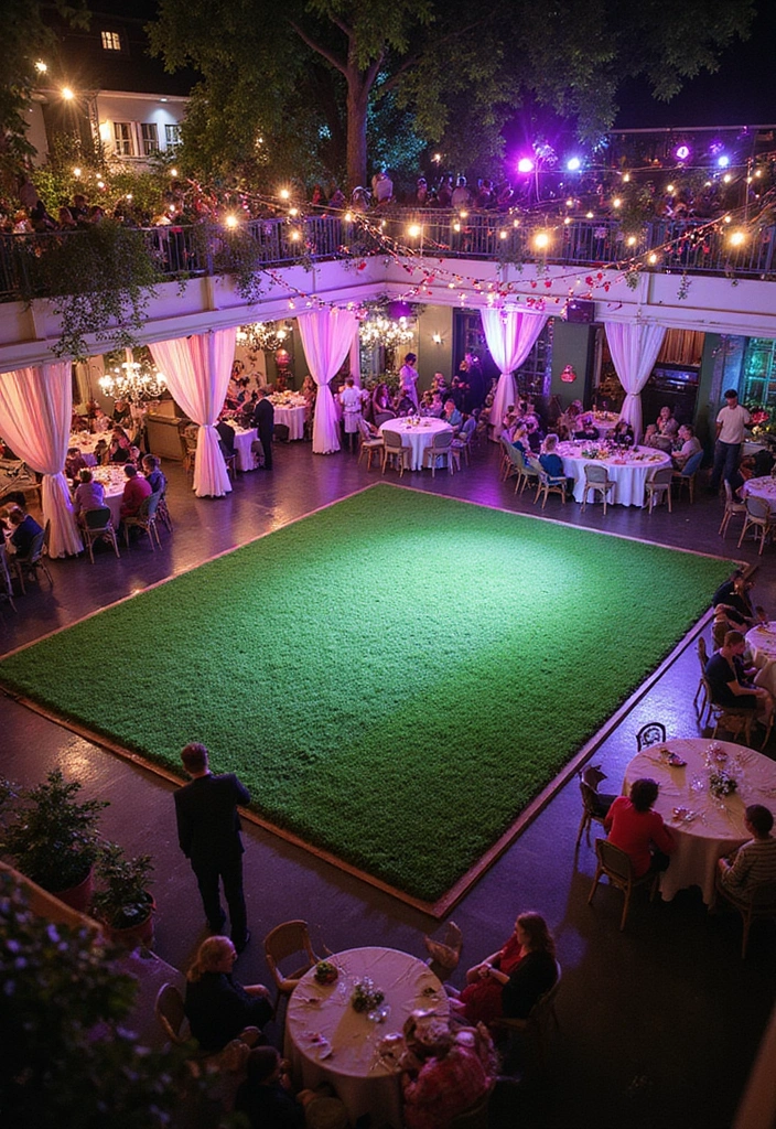 25 DIY Small Backyard Turf Ideas That Will Make You a Landscaping Pro (Don't Miss #12!) - 17. Turf Raised Dance Floor