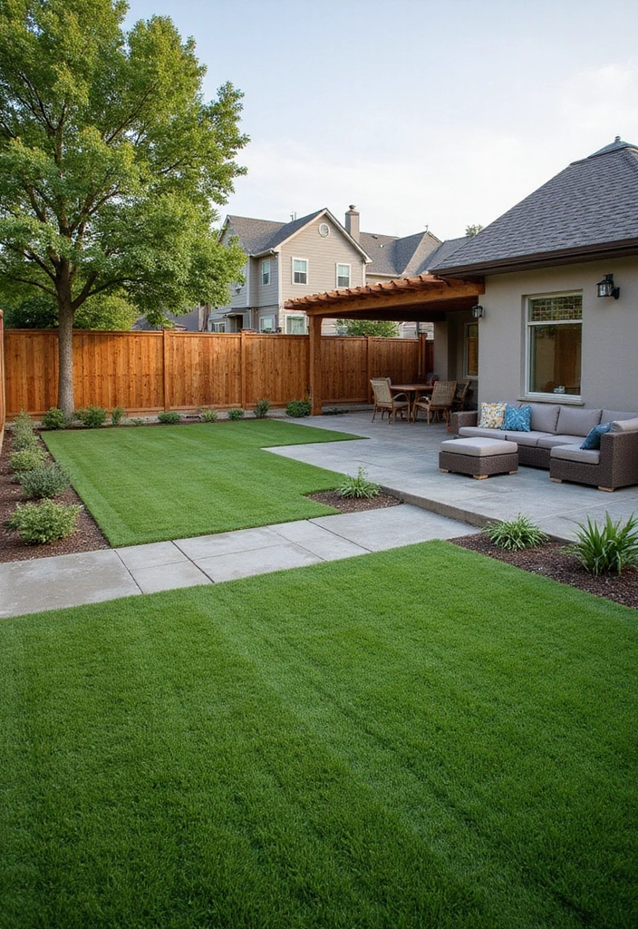 25 DIY Small Backyard Turf Ideas That Will Make You a Landscaping Pro (Don't Miss #12!) - 24. Multifunctional Turf Areas