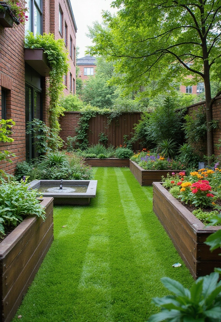 25 DIY Small Backyard Turf Ideas That Will Make You a Landscaping Pro (Don't Miss #12!) - 3. Urban Garden Oasis