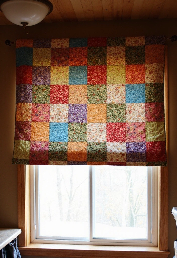 25 DIY Window Valance Ideas That Are Easier Than You Think (Watch Out for #12!) - 11. Quilted Valance