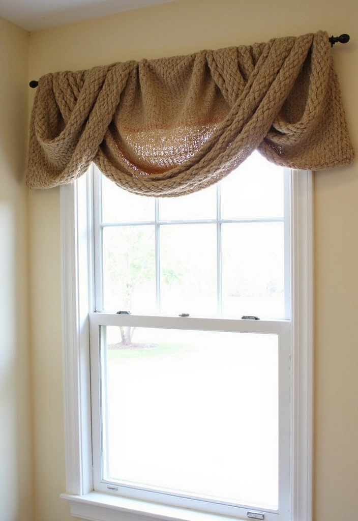 25 DIY Window Valance Ideas That Are Easier Than You Think (Watch Out for #12!) - 20. Twisted Rope Valance