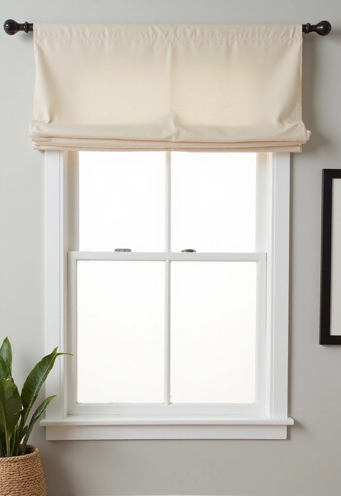 25 DIY Window Valance Ideas That Are Easier Than You Think (Watch Out for #12!) - 23. DIY Canvas Drop Cloth Valance