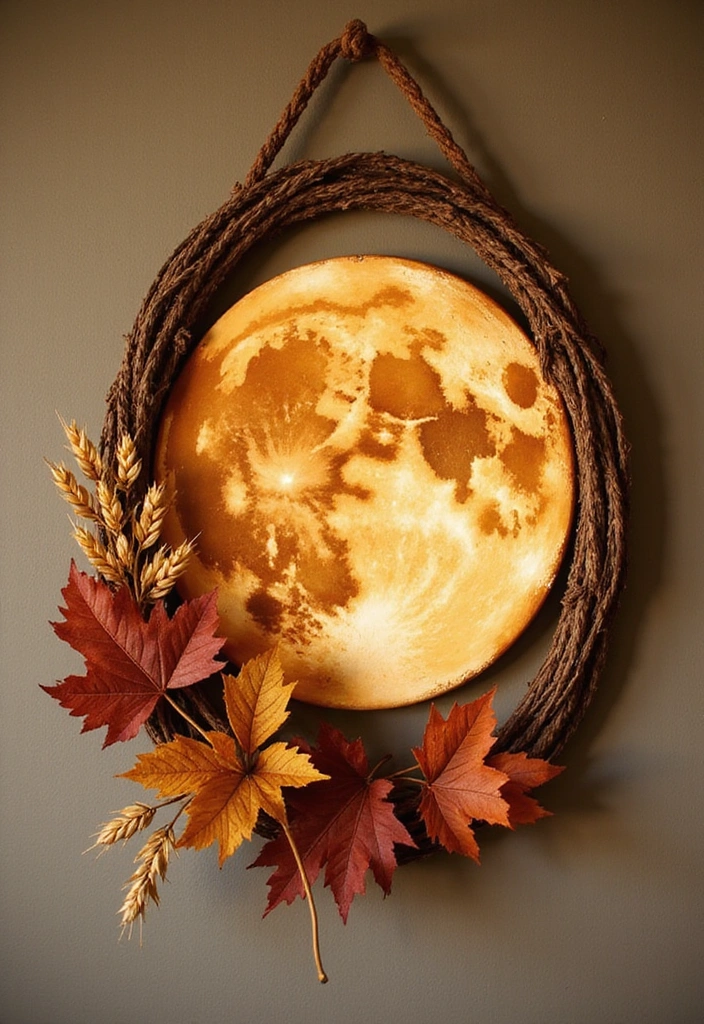 25 Festive Seasonal Wall Hanging Ideas to Celebrate Every Holiday (You Won't Believe #19!) - 11. Harvest Moon Wall Hanging