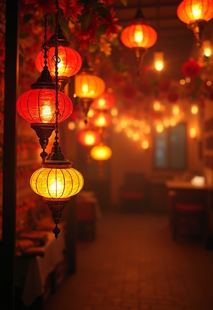 25 Festive Seasonal Wall Hanging Ideas to Celebrate Every Holiday (You Won't Believe #19!) - 14. Diwali Lanterns Wall Hanging