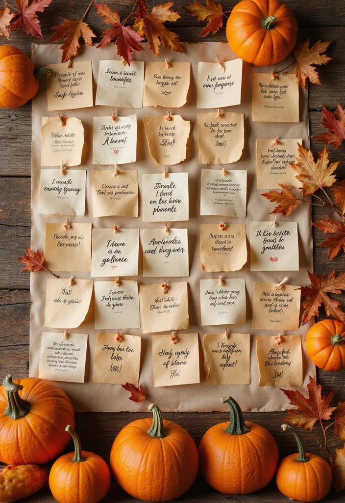 25 Festive Seasonal Wall Hanging Ideas to Celebrate Every Holiday (You Won't Believe #19!) - 15. Thanksgiving Gratitude Wall