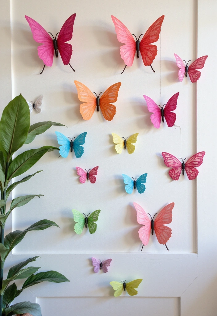 25 Festive Seasonal Wall Hanging Ideas to Celebrate Every Holiday (You Won't Believe #19!) - 18. Spring Butterfly Wall Decor