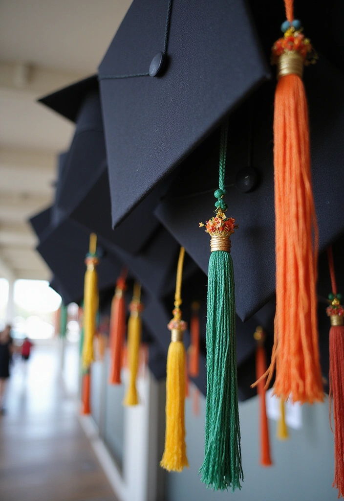 25 Festive Seasonal Wall Hanging Ideas to Celebrate Every Holiday (You Won't Believe #19!) - 22. Graduation Cap Wall Decor