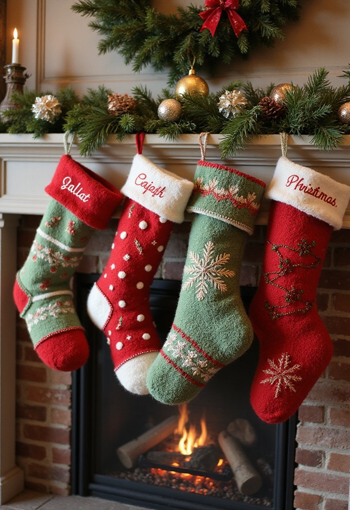 25 Festive Seasonal Wall Hanging Ideas to Celebrate Every Holiday (You Won't Believe #19!) - 3. Festive Christmas Stocking Hangings