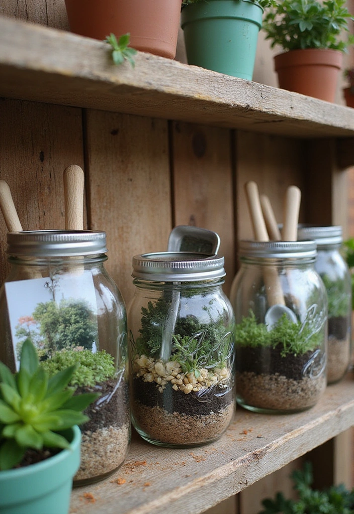 25 Genius Mason Jar Storage Ideas That Will Declutter Your Life (You Won't Believe #4!) - 10. Gardeners’ Delight