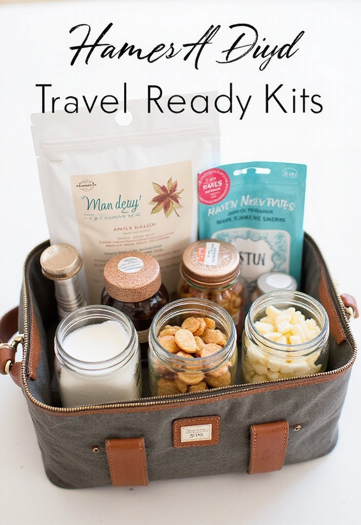 25 Genius Mason Jar Storage Ideas That Will Declutter Your Life (You Won't Believe #4!) - 13. DIY Travel Kit