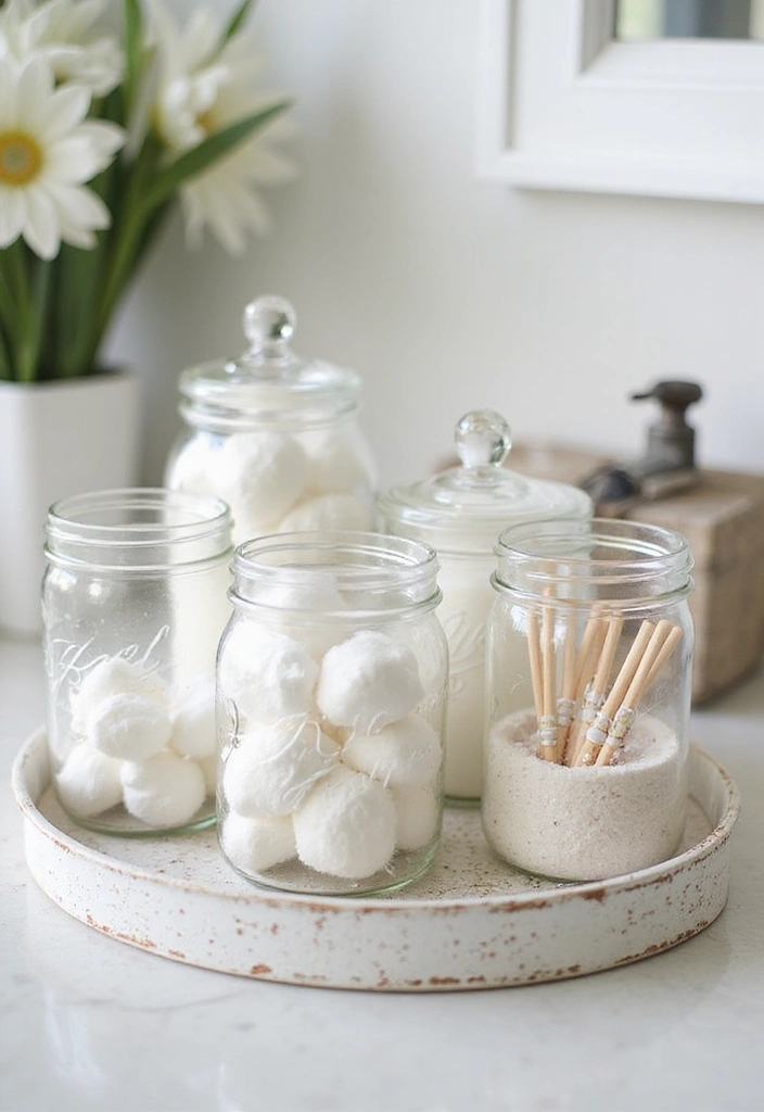 25 Genius Mason Jar Storage Ideas That Will Declutter Your Life (You Won't Believe #4!) - 2. Bathroom Essentials