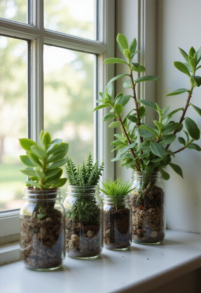 25 Genius Mason Jar Storage Ideas That Will Declutter Your Life (You Won't Believe #4!) - 22. Succulent Planters