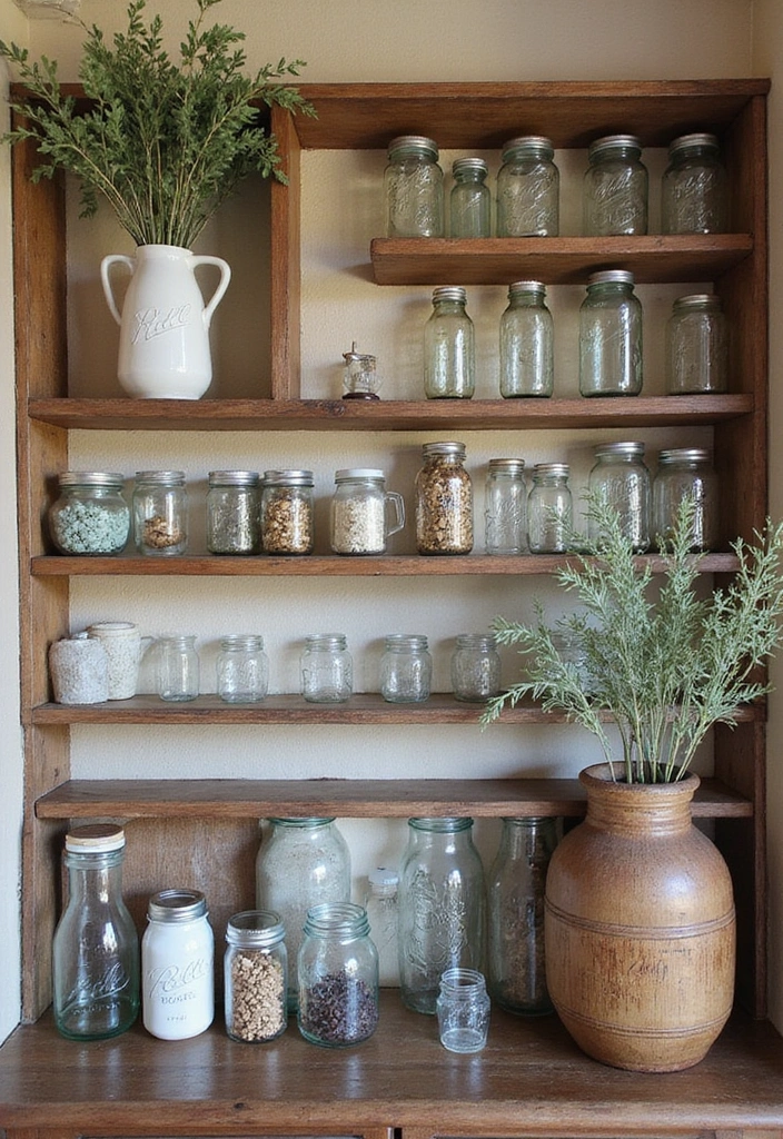 25 Genius Mason Jar Storage Ideas That Will Declutter Your Life (You Won't Believe #4!) - 25. Vintage Storage Charm