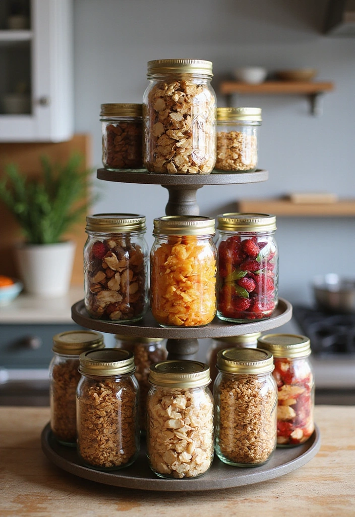 25 Genius Mason Jar Storage Ideas That Will Declutter Your Life (You Won't Believe #4!) - 4. Snack Attack Station (You Won't Believe This!)