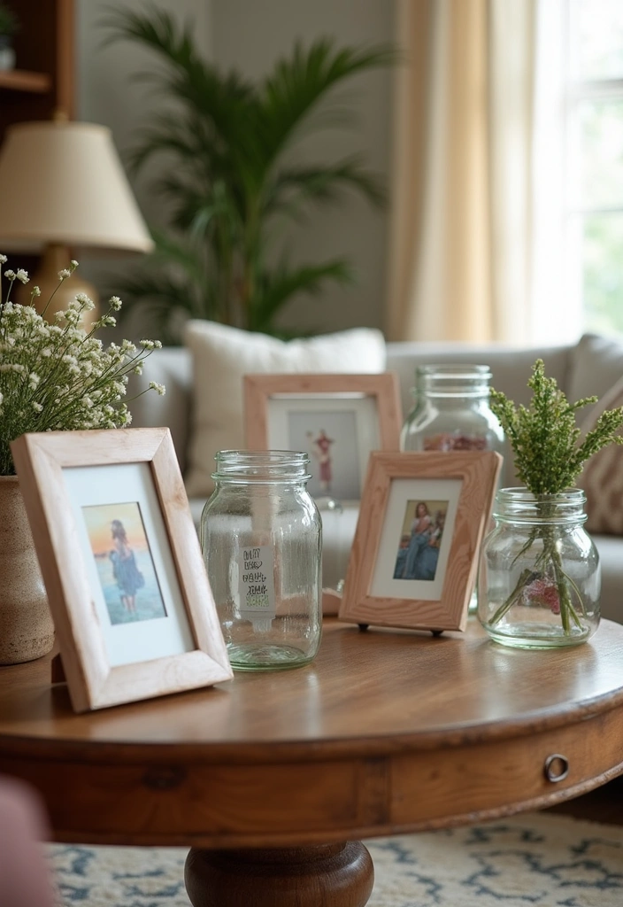 30 Easy DIY Mason Jar Crafts That Even Kids Can Do - 13. Mason Jar Photo Frames