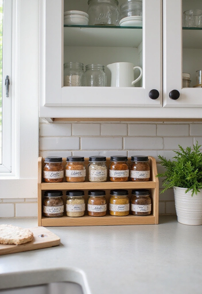 30 Easy DIY Mason Jar Crafts That Even Kids Can Do - 16. DIY Mason Jar Spice Rack