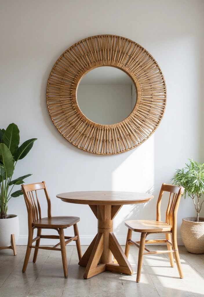 9 Minimalist Dining Room Mirror Ideas That Radiate Simplicity (Check Out #2!) - 8. Nature-Inspired Mirrors