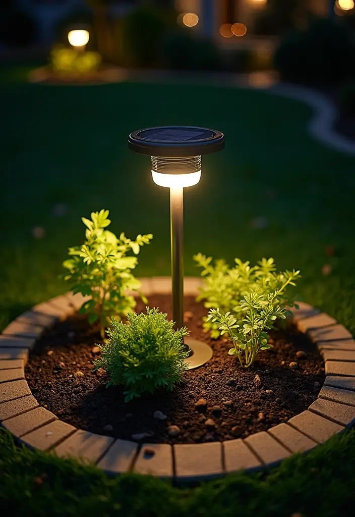 10 Adorable Small Round Garden Ideas That Prove Size Doesn’t Matter! - 10. Solar-Powered Glow Garden