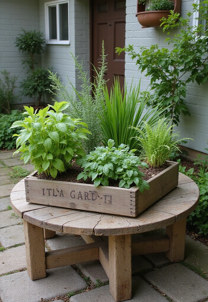10 Adorable Small Round Garden Ideas That Prove Size Doesn’t Matter! - 8. Vintage Herb Circle