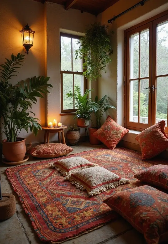 10 Creative DIY Meditation Room Ideas That Will Make You Say 'I Can Do That!' (Check Out #3!) - 1. Cozy Corner with Floor Cushions